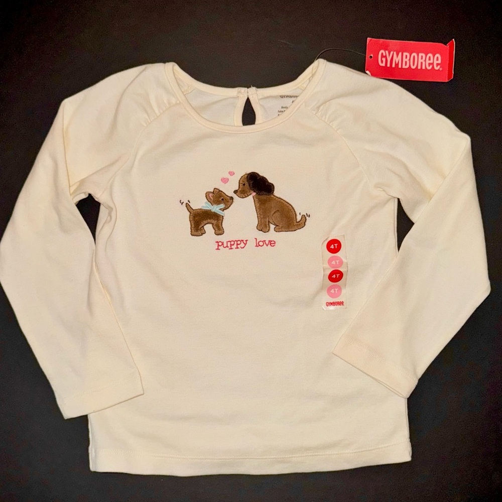 NEW Gymboree girls Outfit 4 shirt skirt Primrose brown Skort cream puppy top tee - Picture 5 of 5